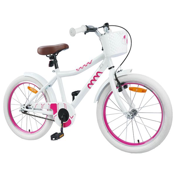 vidaXL Kids Bike 18'' for 5-7 Years Old White