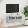 vidaXL TV Wall Cabinet Concrete Grey 80x30x30 cm Engineered Wood