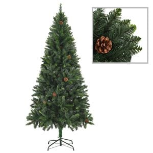 vidaXL Christmas Tree | Green | PVC, Iron | 180cm | Decorative Inlays