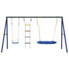 vidaXL Outdoor Swing Set with Swing, Ladder, Saucer Swing