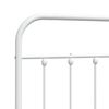vidaXL Metal Replace Headboard White 135 cm