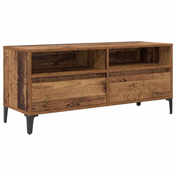 vidaXL TV Cabinet with Drawer Old Wood 100 x 34.5 x 44.5 cm
