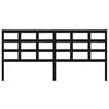 vidaXL Bed Headboard Black 205.5x4x100 cm Solid Wood Pine