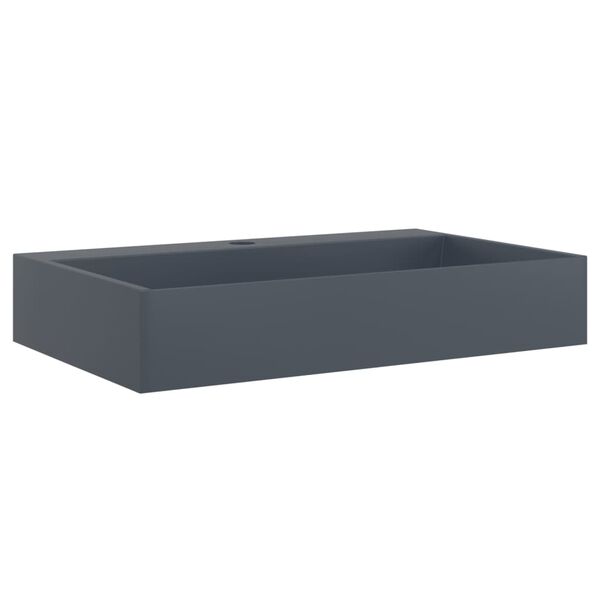 vidaXL Wash Basin 60x38x11 cm Mineral Cast/Marble Cast Anthracite