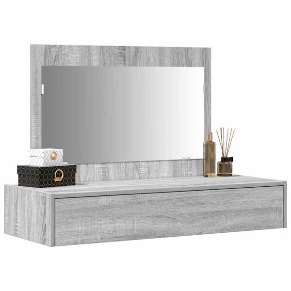 vidaXL Dressing Table Grey 100 x 40 x 70 cm Engineered Wood