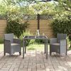 vidaXL Garden Chair 2 pcs Light Grey 53 x 49 x 85 cm Polypropylene