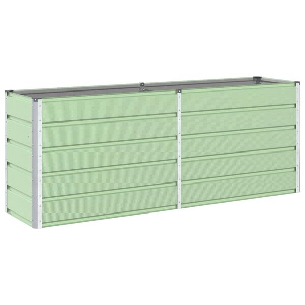 vidaXL Planter Pastel Green 195 x 50 x 77 cm Galvanised Steel