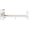 vidaXL Bed Frame with Headboard without Mattress White 75x190 cm Small Single