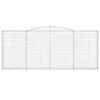 vidaXL Arched Gabion Basket 400x30x160/180 cm Galvanised Iron