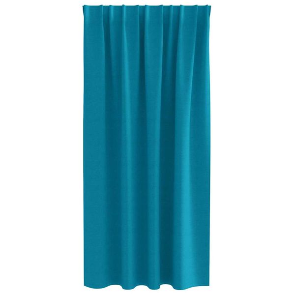 vidaXL Blackout Curtains with Rings 2 pcs Turquoise 175 x 140 cm