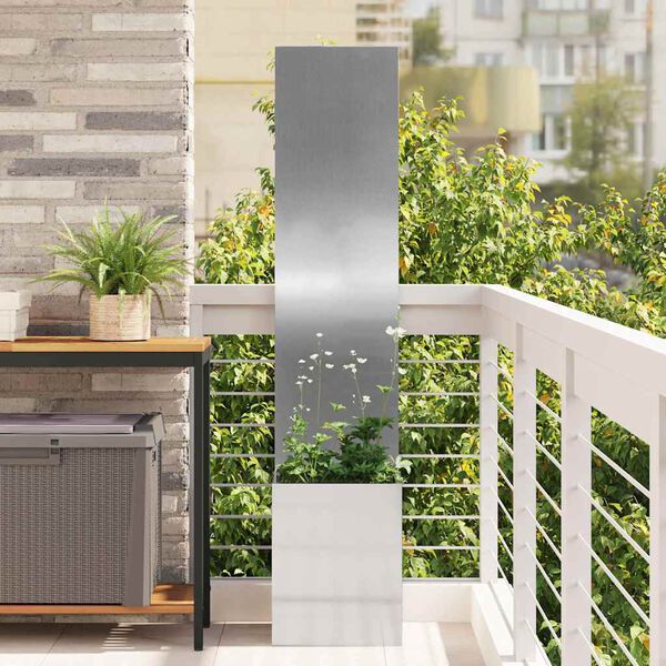 vidaXL Garden Privacy Screen Silver 32 x 150 cm Galvanised steel