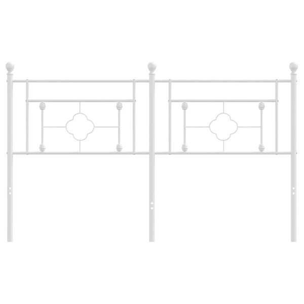 vidaXL Metal Replace Headboard White 150 cm