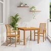 vidaXL Dining Chair 4 pcs Brown 62 x 55 x 94 cm Solid Teak Wood