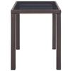 vidaXL Garden Table Brown 123x60x74 cm Poly Rattan