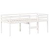 vidaXL High Sleeper Bed without Mattress White 75x190 cm Small Single Solid Wood Pine
