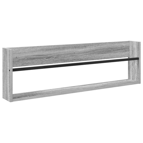 vidaXL Magazine Rack Grey Sonoma 100 x 12 x 30 cm Engineered Wood