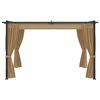 vidaXL Gazebo 4x3 m Taupe