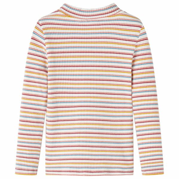 Kids' T-shirt with Long Sleeves Mock Turtleneck Ecru 116