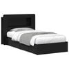 vidaXL Bed Frame with Storage Black 75 x 190 cm Engineered Wood