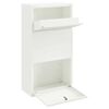 vidaXL Parcel Drop Box with Storage White 44 x 22 x 82 cm Steel