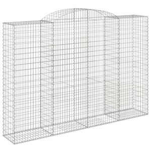 vidaXL Arched Gabion Basket 300x50x200/220 cm Galvanised Iron