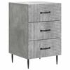 vidaXL Bedside Cabinet Concrete Grey 43 x 41 x 66.5 cm Engineered Wood