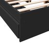vidaXL Bed Frame with Drawers without Mattress Black 140x190 cm