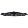 vidaXL Rain Shower Head Stainless Steel 40 cm Round Black