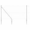 vidaXL Outdoor Euro Fence with Spikes 10 x 1 m Galvanised Steel Silver