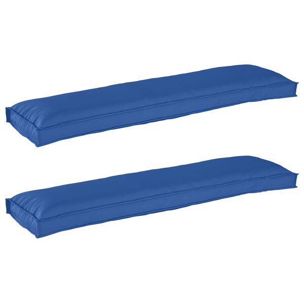 vidaXL Pallet Cushion Set 2 pcs Royal blue 150 x 40 x 8 cm