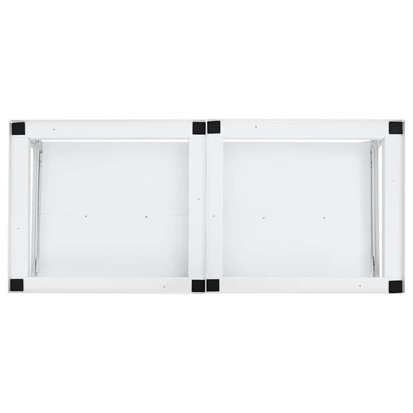 vidaXL Double Washing Machine Pedestal with Pull-Out Shelves White