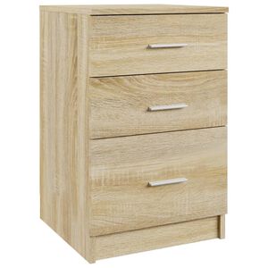 vidaXL Bed Cabinet Sonoma Oak 40x40x63 cm Engineered Wood