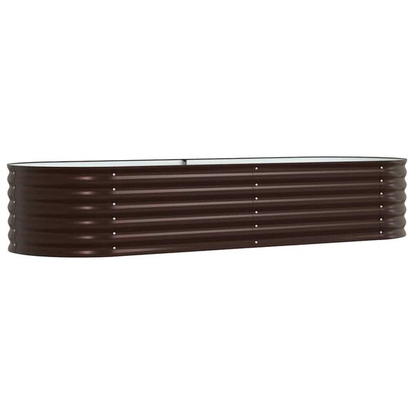 vidaXL Garden Raised Bed Brown 240 x 80 x 44 cm Steel