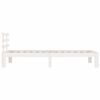 vidaXL Bed Frame without Mattress White Solid Wood 100x200 cm