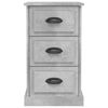 vidaXL Bedside Cabinet Concrete Grey 39x39x67 cm Engineered Wood