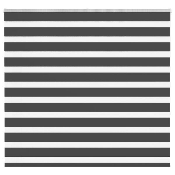 vidaXL Zebra Blind Black 155x150 cm Fabric Width 150.9 cm Polyester