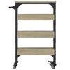 vidaXL Kitchen Trolley Sonoma Oak 53x20x76 cm Engineered Wood