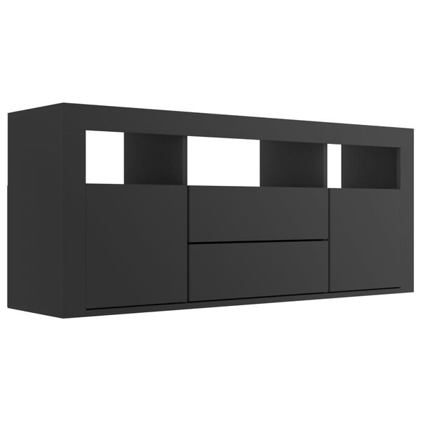 vidaXL TV Cabinet Black 120x30x50 cm Engineered Wood