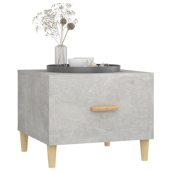 vidaXL Coffee Table Concrete Grey 50x50x40 cm Engineered Wood