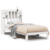 vidaXL Bookcase Bed without Mattress White 75x190cm Solid Wood Pine