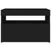 vidaXL TV Cabinet with LED Lights Black 60x35x40 cm