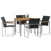 vidaXL Garden Dining Set 5 pcs Brown Solid Acacia Wood