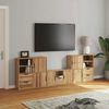 vidaXL 5 Piece TV Units with Storage ODDA Solid Wood Pine