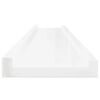 vidaXL Wall Shelves 4 pcs High Gloss White 100x9x3 cm