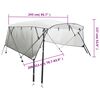 vidaXL 4-bow Bimini Top with Mesh Sidewalls 243x(200-213)x137 cm