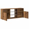 vidaXL TV Cabinet with LED Lights Old Wood 120x30x50 cm Engineered Wood