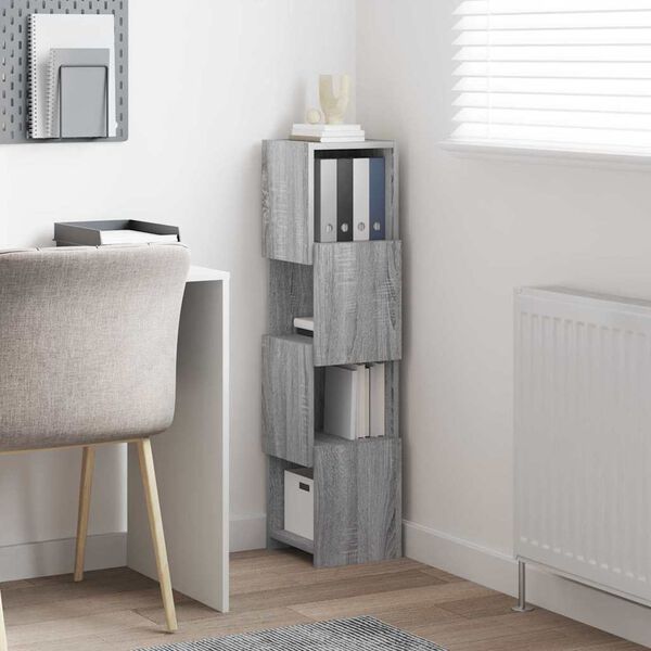 vidaXL Corner Cabinet Grey Sonoma 25.5x25x102cm Engineered Wood