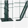 vidaXL Fence with Post Green 0.4 x 25 m Steel and PVC