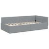 vidaXL Corner Bed Frame Light Grey 80 cm x 200 cm Velvet