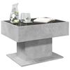 vidaXL Coffee Table with LED Concrete Grey 70x50x45 cm Engineered Wood